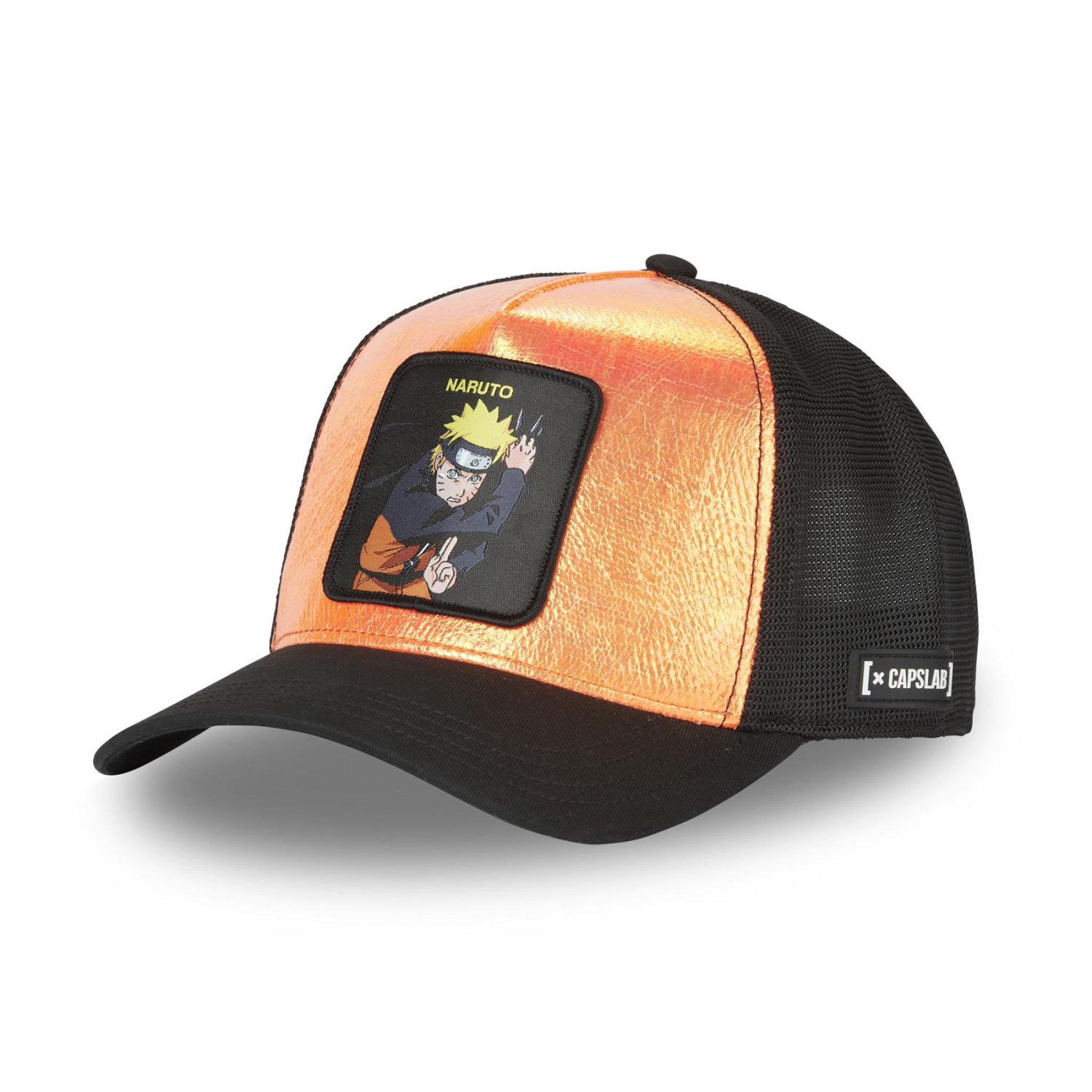 CAPSLAB Casquette homme trucker Naruto Shippuden Naruto Capslab. Coloris disponibles : Orange