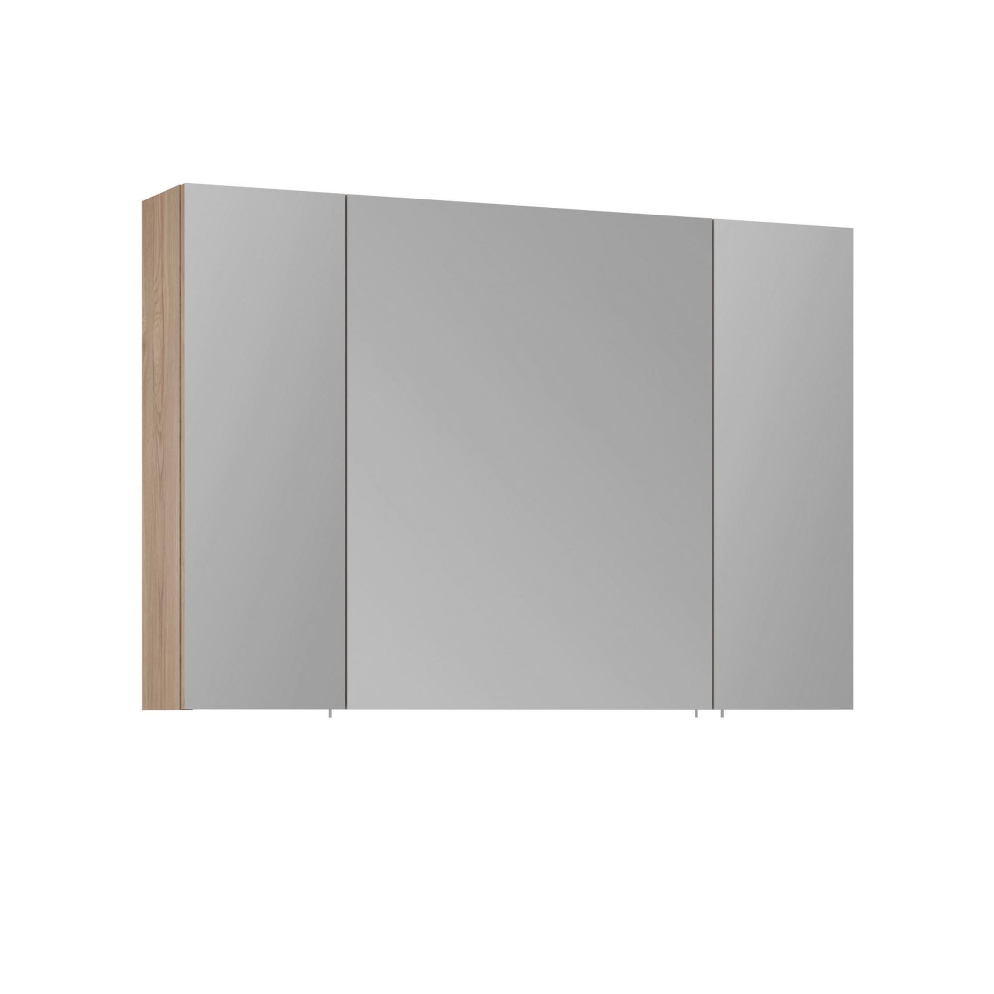 Habitat et Jardin Meuble Salle de Bain avec Miroir  Side 100  - 100 x 16 x 66 cm - Oak