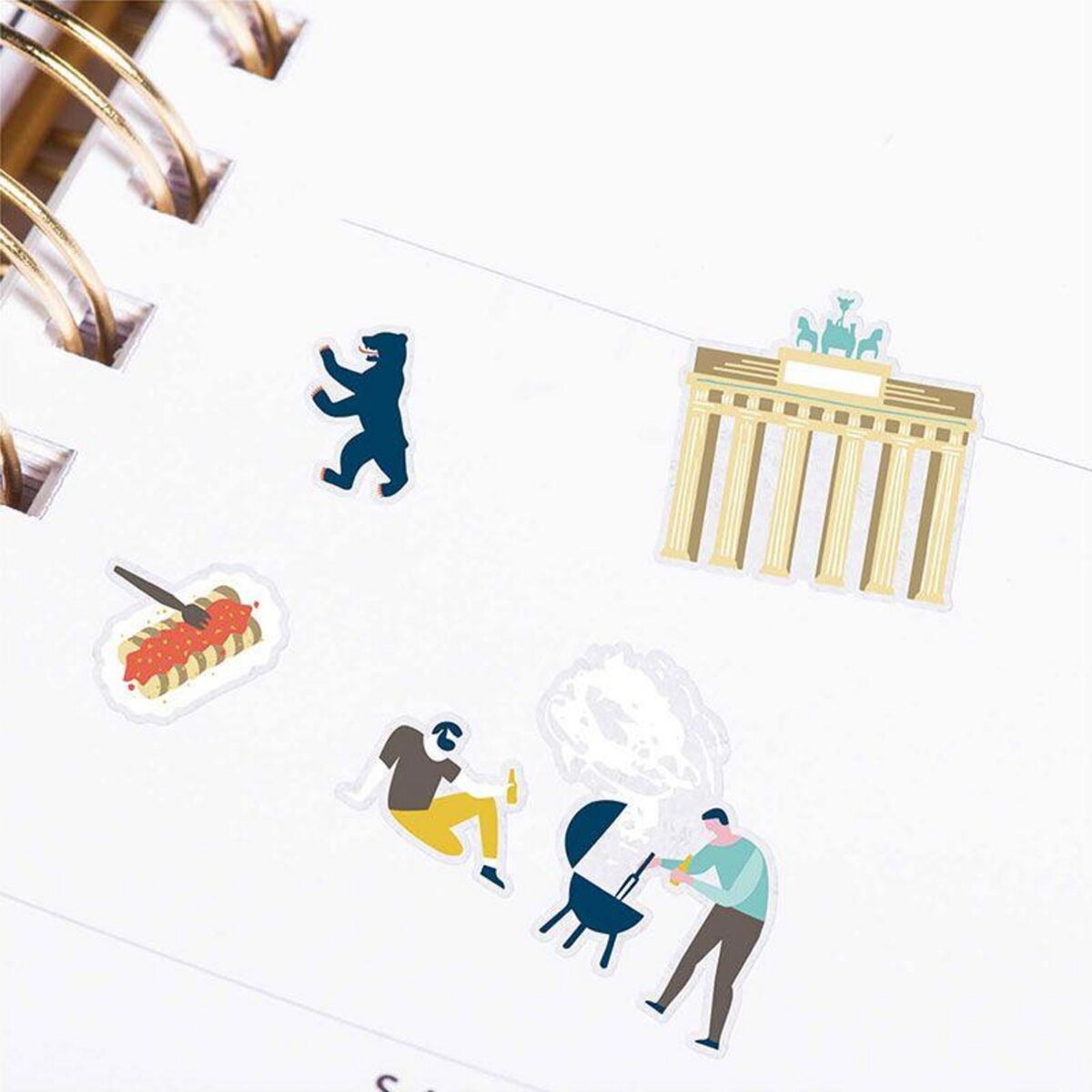 RICO DESIGN Stickers en gel transparent cities - Berlin