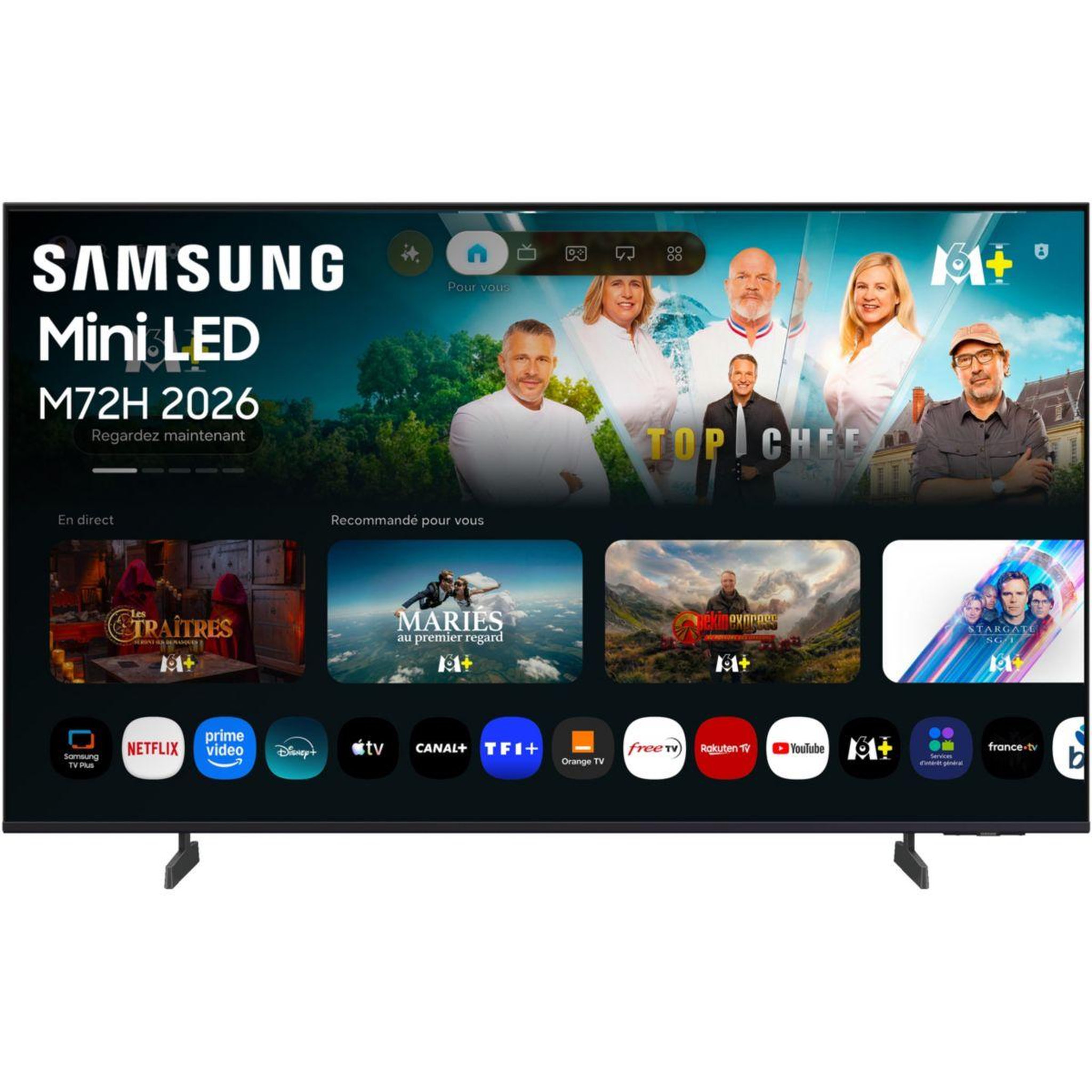 Voir la diapositive 1 : Samsung Tv mini led tu50m72h (2026) 50  (125 cm) 4k - smart tv avec ia