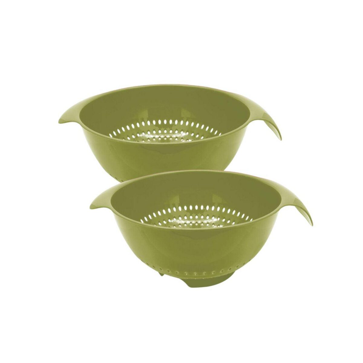 Fackelmann Ensemble de 2 Passoires en plastique vert 23 cm de diamètre Fackelmann Zéro