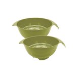 Fackelmann Ensemble de 2 Passoires en plastique vert 23 cm de diamètre Fackelmann Zéro