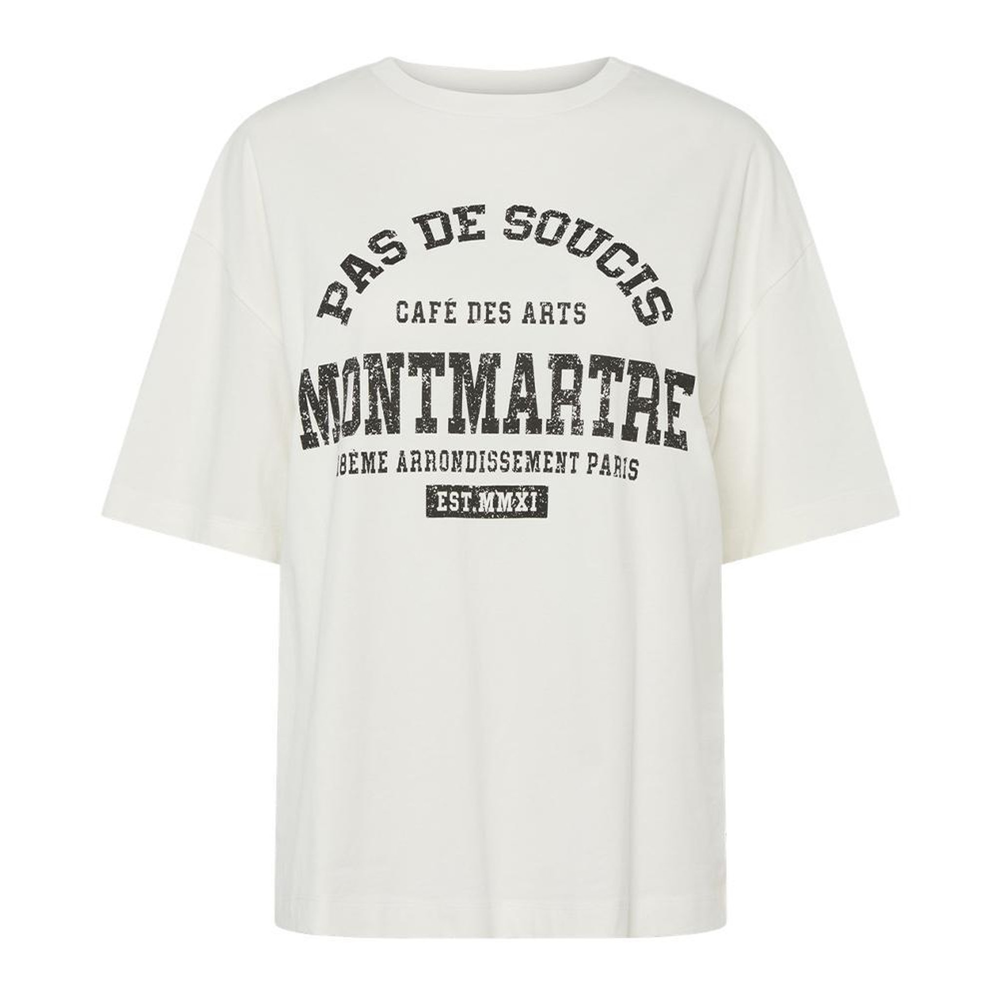 Voir la diapositive 1 : Pieces T shirt Ecru Femme Pieces Maude