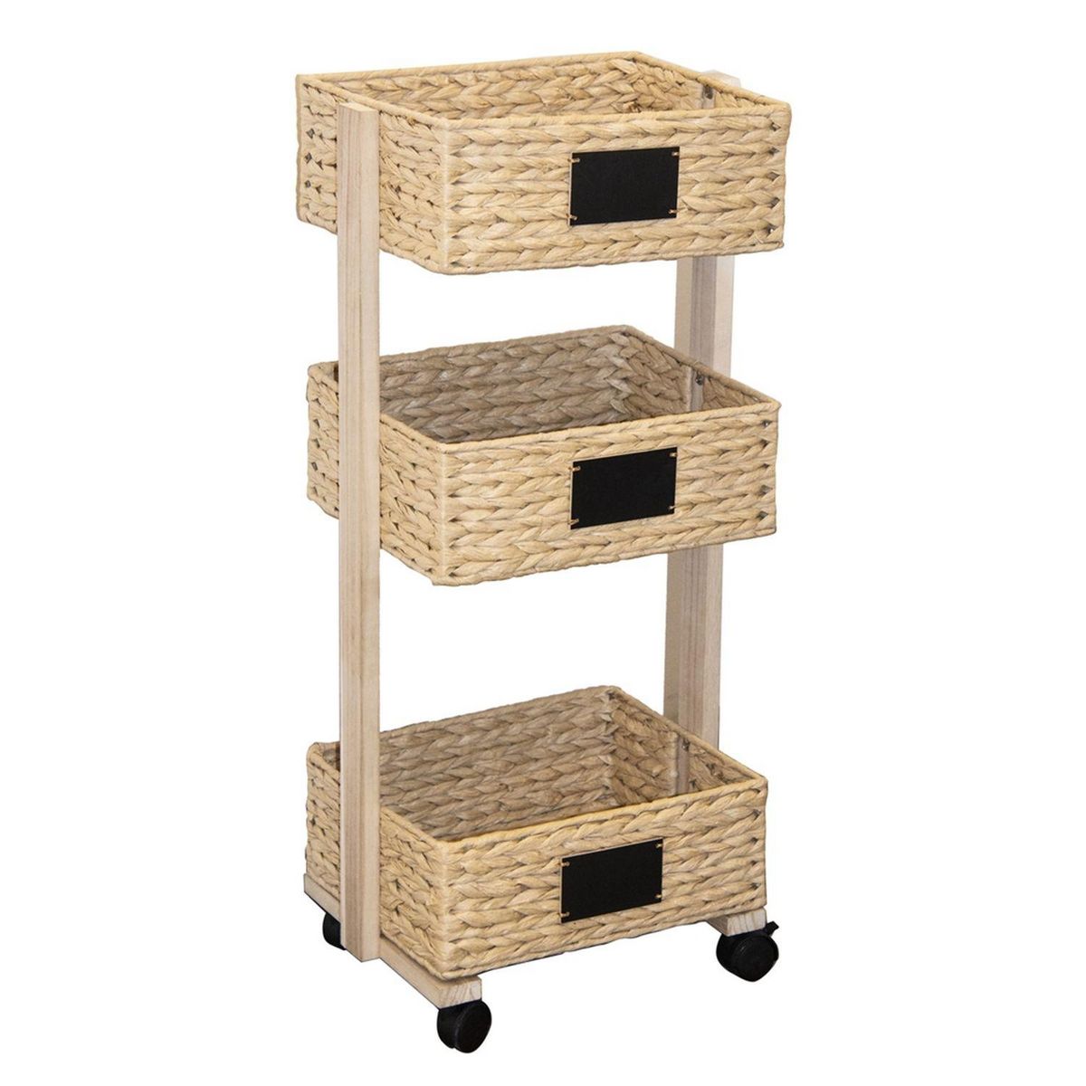 TOTALLY ADDICT Desserte de cuisine à roulettes - 36 x H. 79 cm - Marron