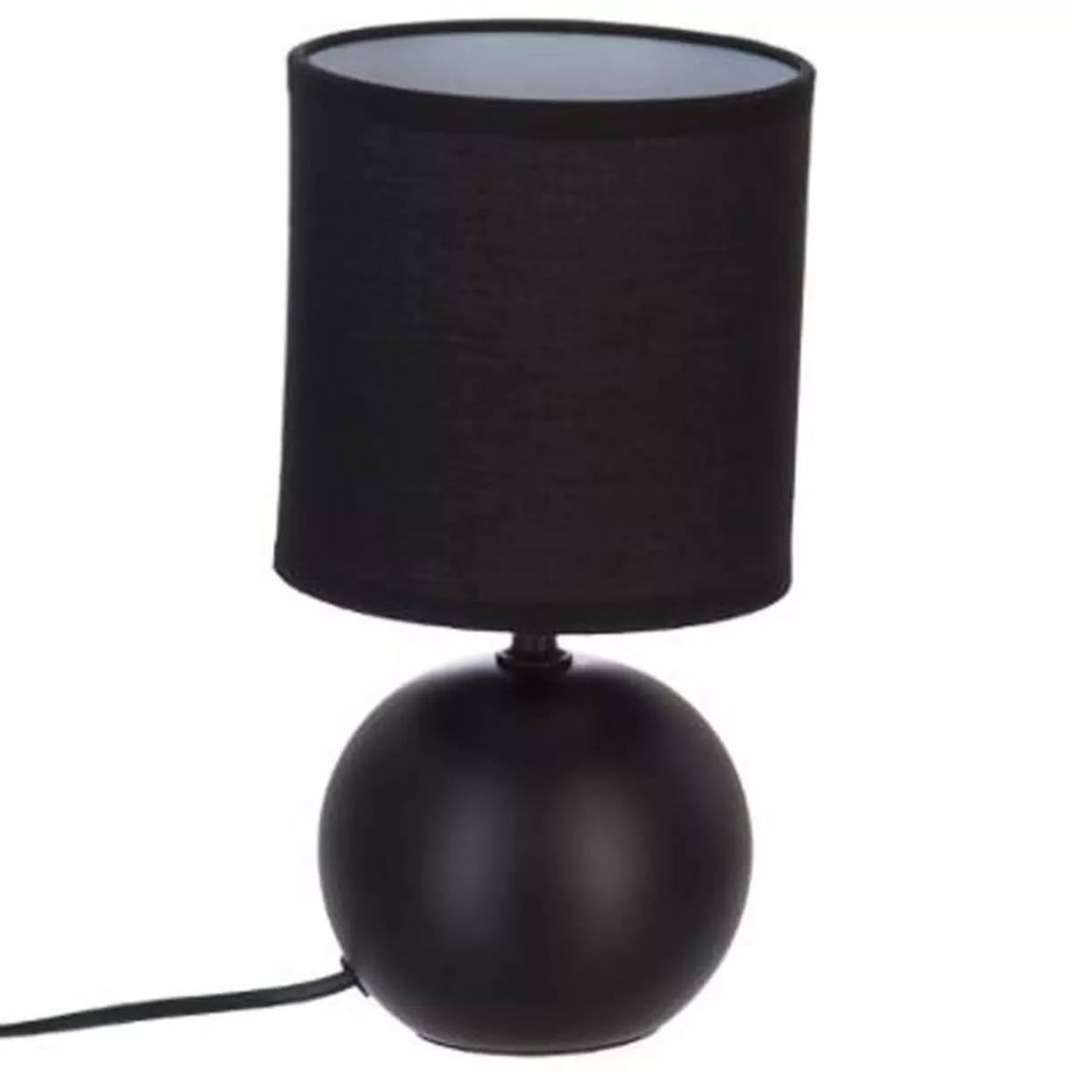 ATMOSPHERA Lampe à Poser Céramique  Boule  25cm Noir