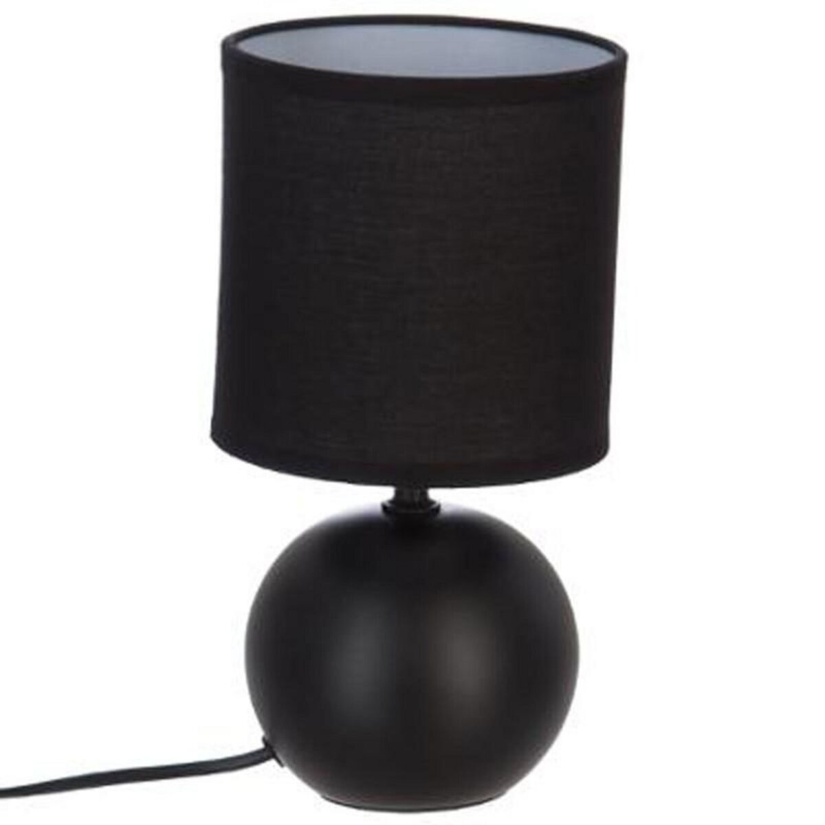  Lampe à Poser Céramique  Boule  25cm Noir