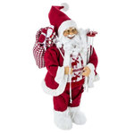 ATMOSPHERA Père Noël Déco  Traditionnel  61cm Rouge & Blanc