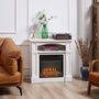 Voir la diapositive 2 : HOMCOM Cheminée électrique XL style classique chic 1800 W  effet flammes LED minuterie température luminosité réglables télécommande fournie blanc
