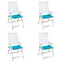 Voir la diapositive 4 : VIDAXL Coussins de chaise de jardin lot de 4 turquoise 50x50x3cm tissu
