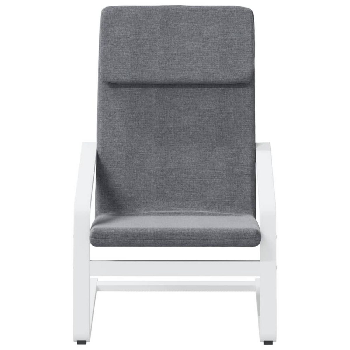 VIDAXL Chaise de relaxation avec repose-pied Gris fonce Tissu