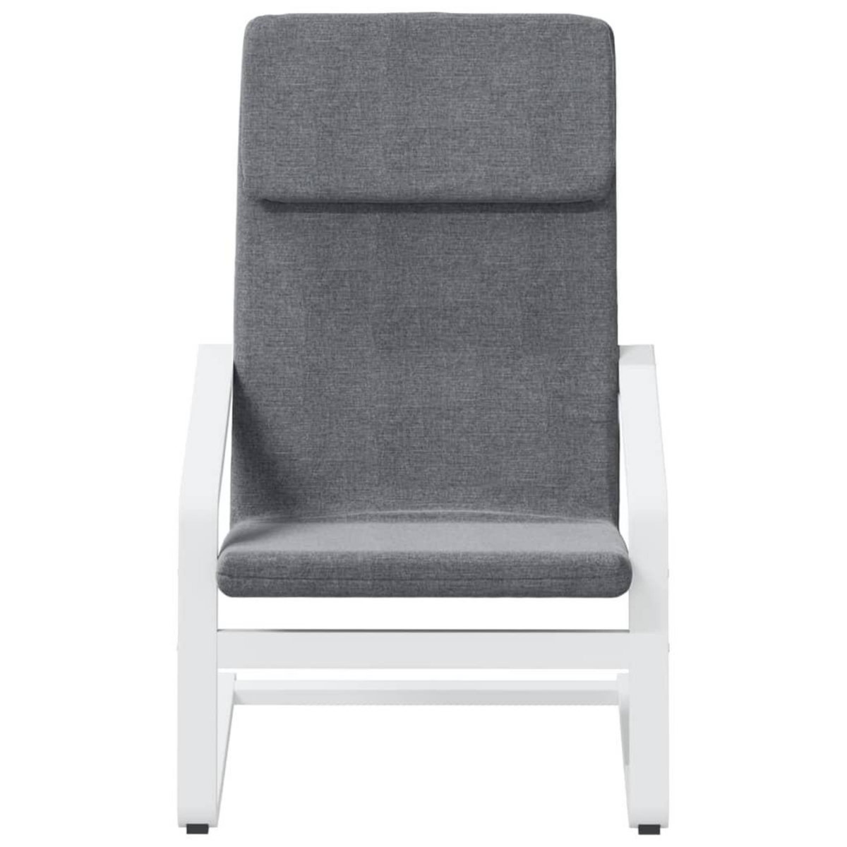 VIDAXL Chaise de relaxation avec repose-pied Gris fonce Tissu