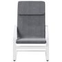 Voir la diapositive 4 : VIDAXL Chaise de relaxation avec repose-pied Gris fonce Tissu