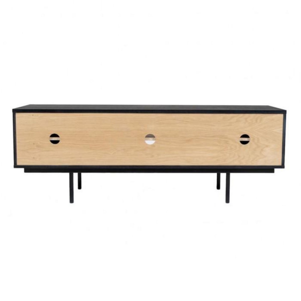 Paris Prix Meuble TV Design  Stripe  150cm Chêne & Noir