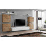 Voir la diapositive 2 : Paris Prix Ensemble Meuble TV  Switch Lamel IV  320cm Blanc & Naturel