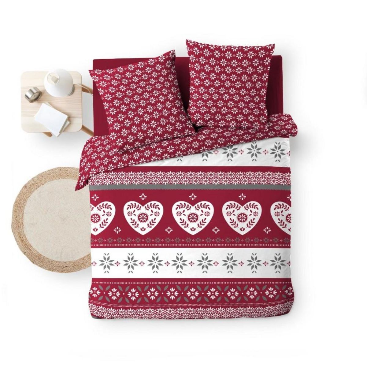 Douceur d'Intérieur Housse de couette 260x240 + 2 taies ALPAGE 100% coton