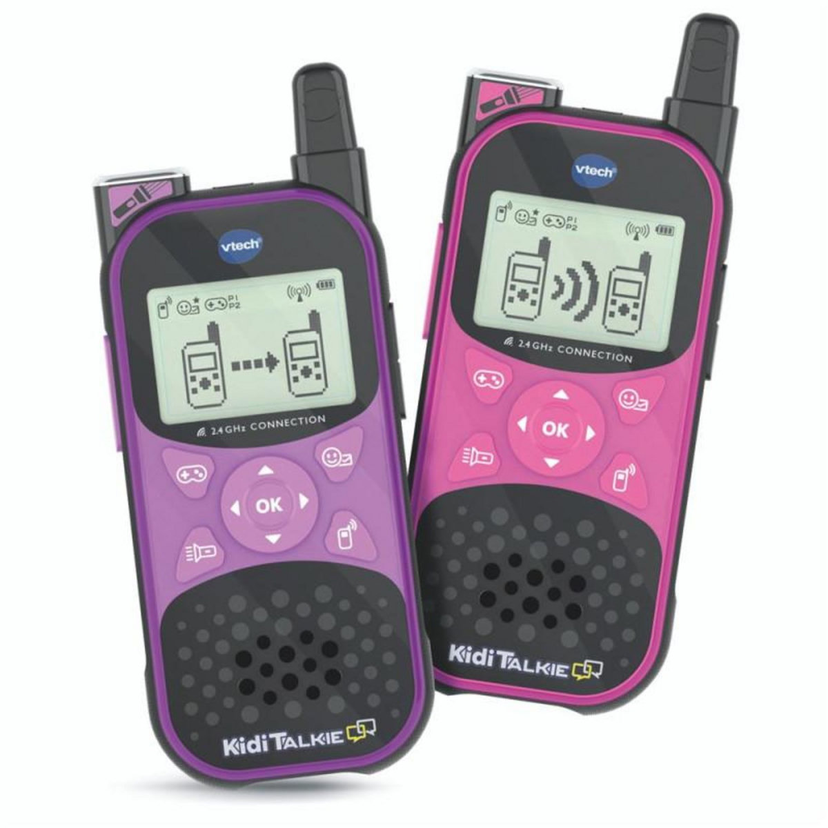 VTECH Set de 2 Talkies Walkies Vtech Kidi Explorer Rose et Violet