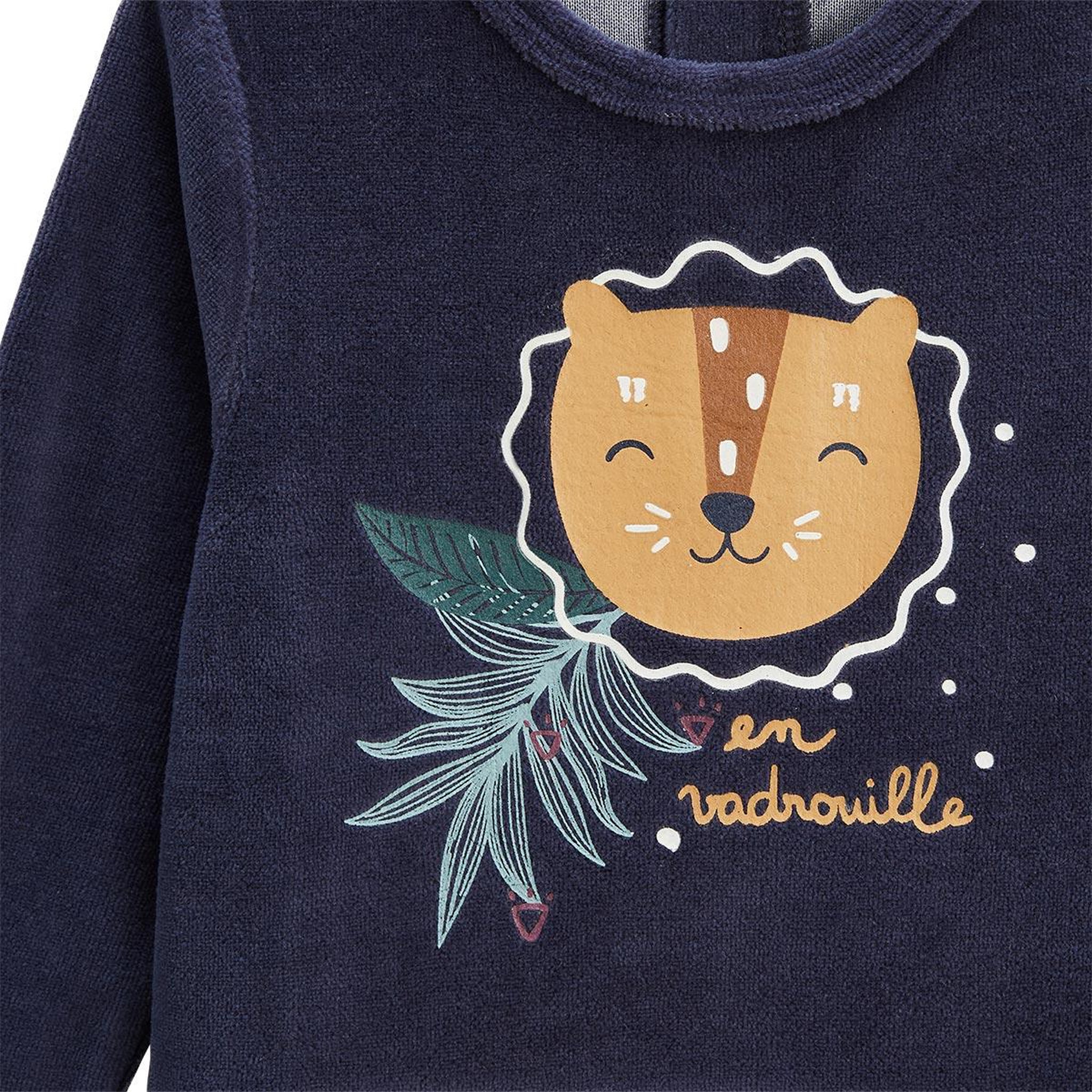 Voir la diapositive 3 : Petit Béguin Pyjama bébé en velours Charly