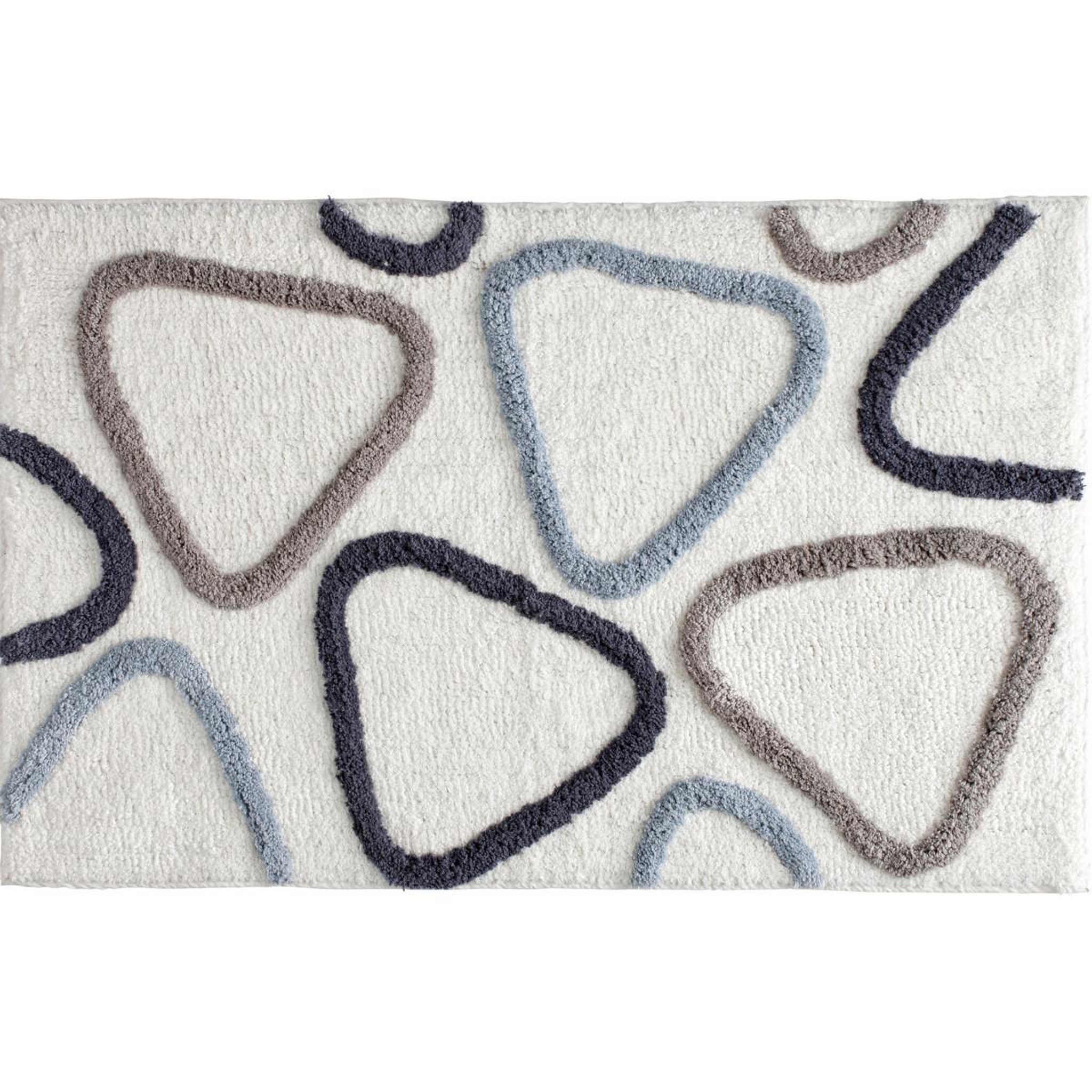 GUY LEVASSEUR Tapis de bain triangle en coton tufté 50x80cm