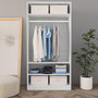 Voir la diapositive 3 : VIDAXL Garde-robe Blanc 100 x 50 x 200 cm Bois d'ingenierie