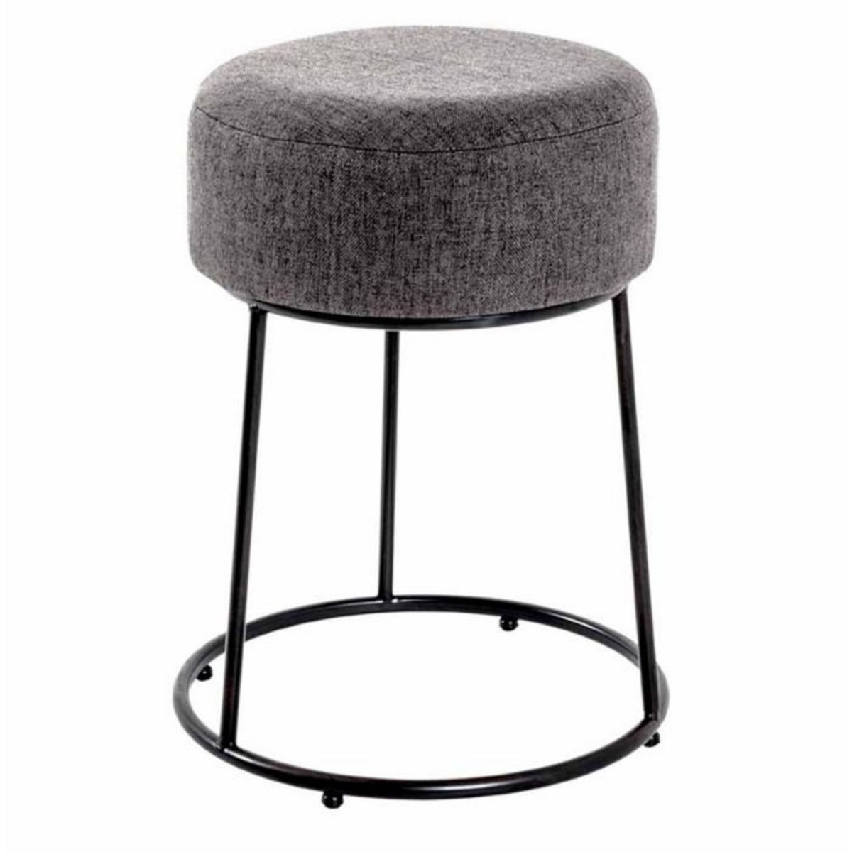 Paris Prix Tabouret Design Rond  Maeva  46cm Gris