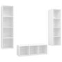 Voir la diapositive 2 : VIDAXL Ensemble de meuble TV 3 pcs Blanc Bois d'ingenierie