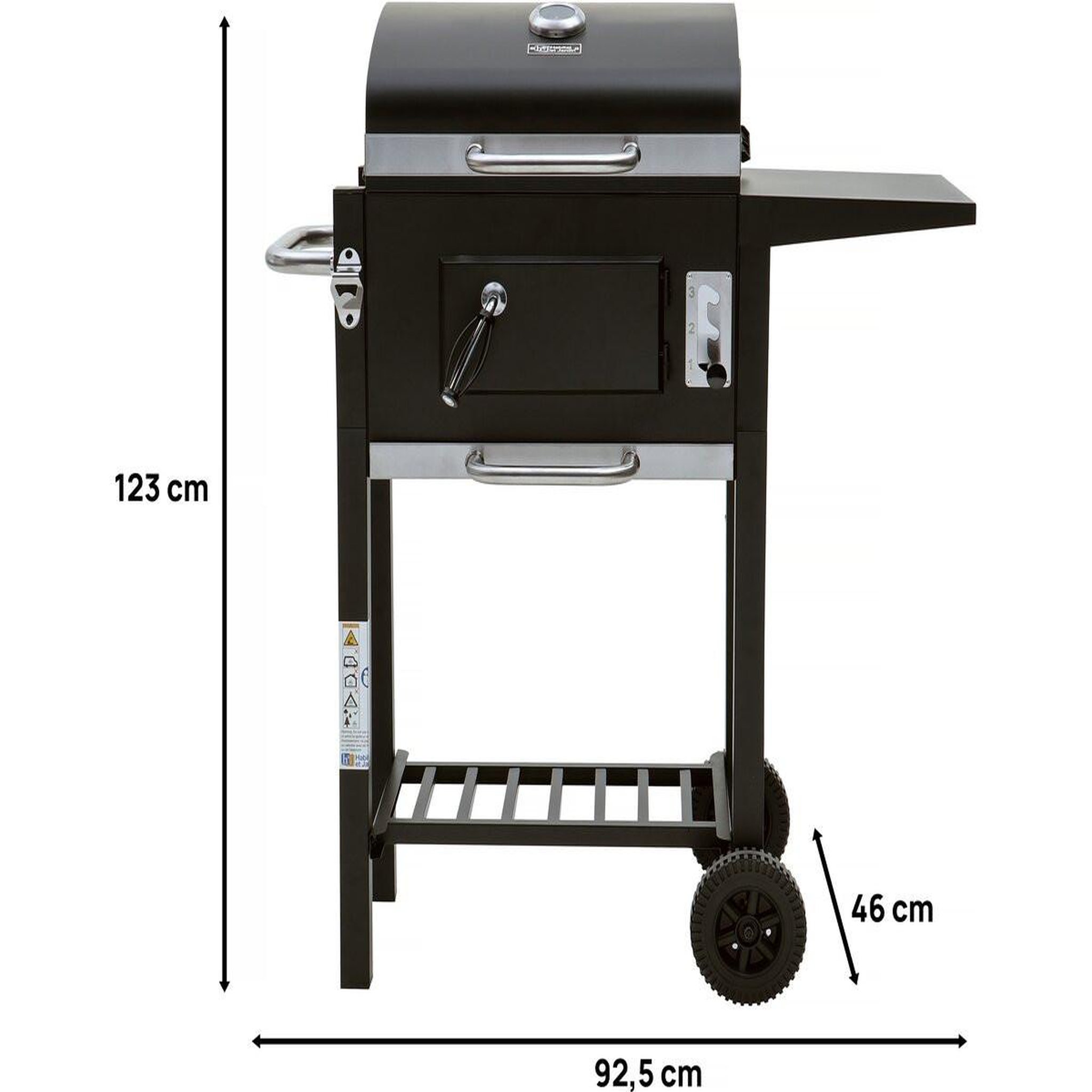 Voir la diapositive 3 : Habitat et Jardin Barbecue charbon de bois  vicomte  - 92.5 x 46 x 123 cm