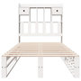 Voir la diapositive 4 : VIDAXL Lit bibliotheque sans matelas blanc 75x190cm bois de pin massif