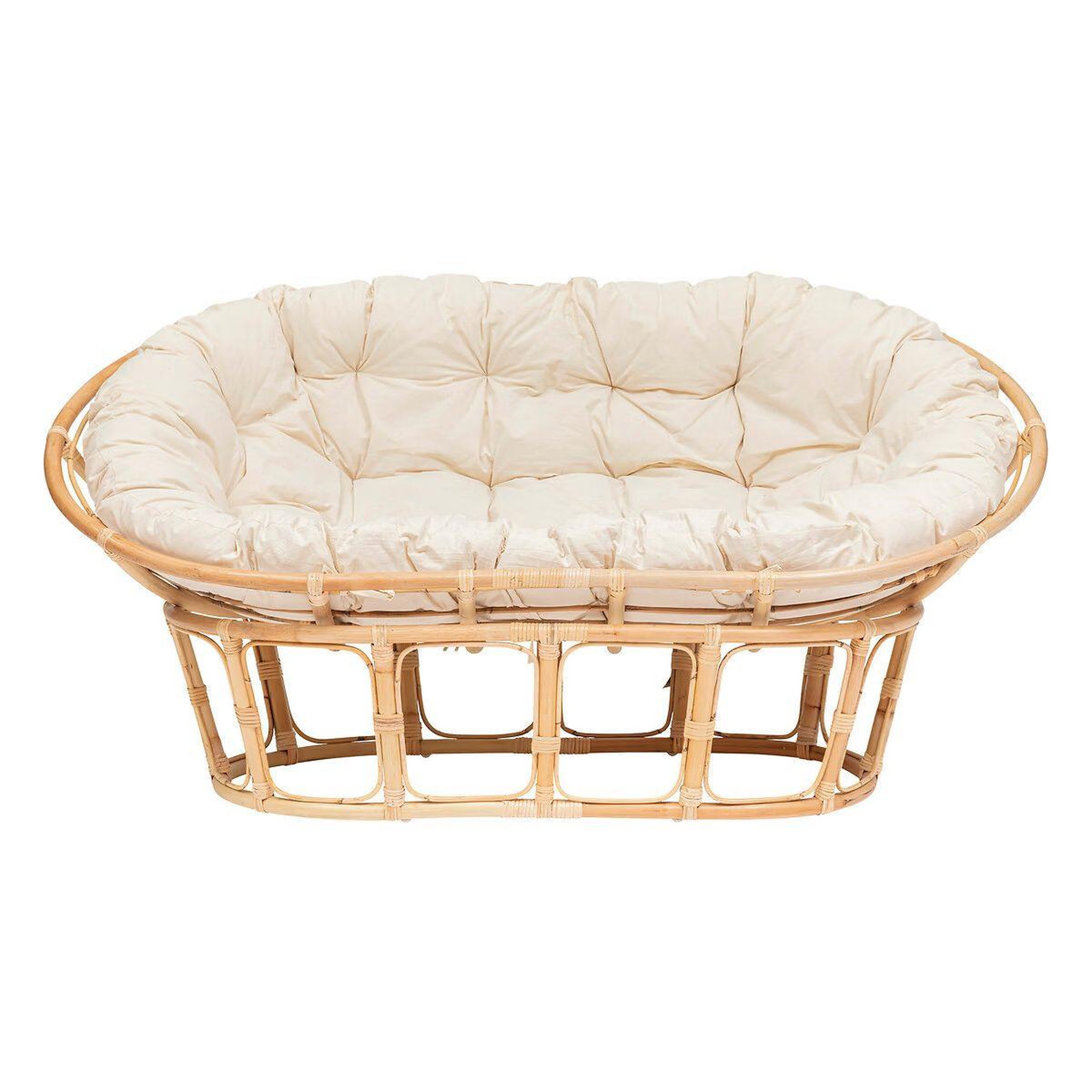 Voir la diapositive 2 : ATMOSPHERA Canapé 2 Places en Rotin  Mamasan  170cm Beige