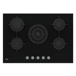 Beko Table verre gaz 75cm 5 feux noir - hilw75222s