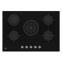 Voir la diapositive 1 : Beko Table verre gaz 75cm 5 feux noir - HILW75222S