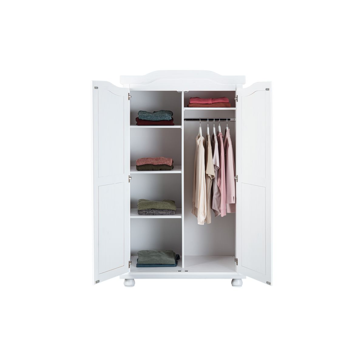 Armoire 2 portes en bois massif HEDDA 