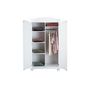 Voir la diapositive 3 : Armoire 2 portes en bois massif HEDDA 