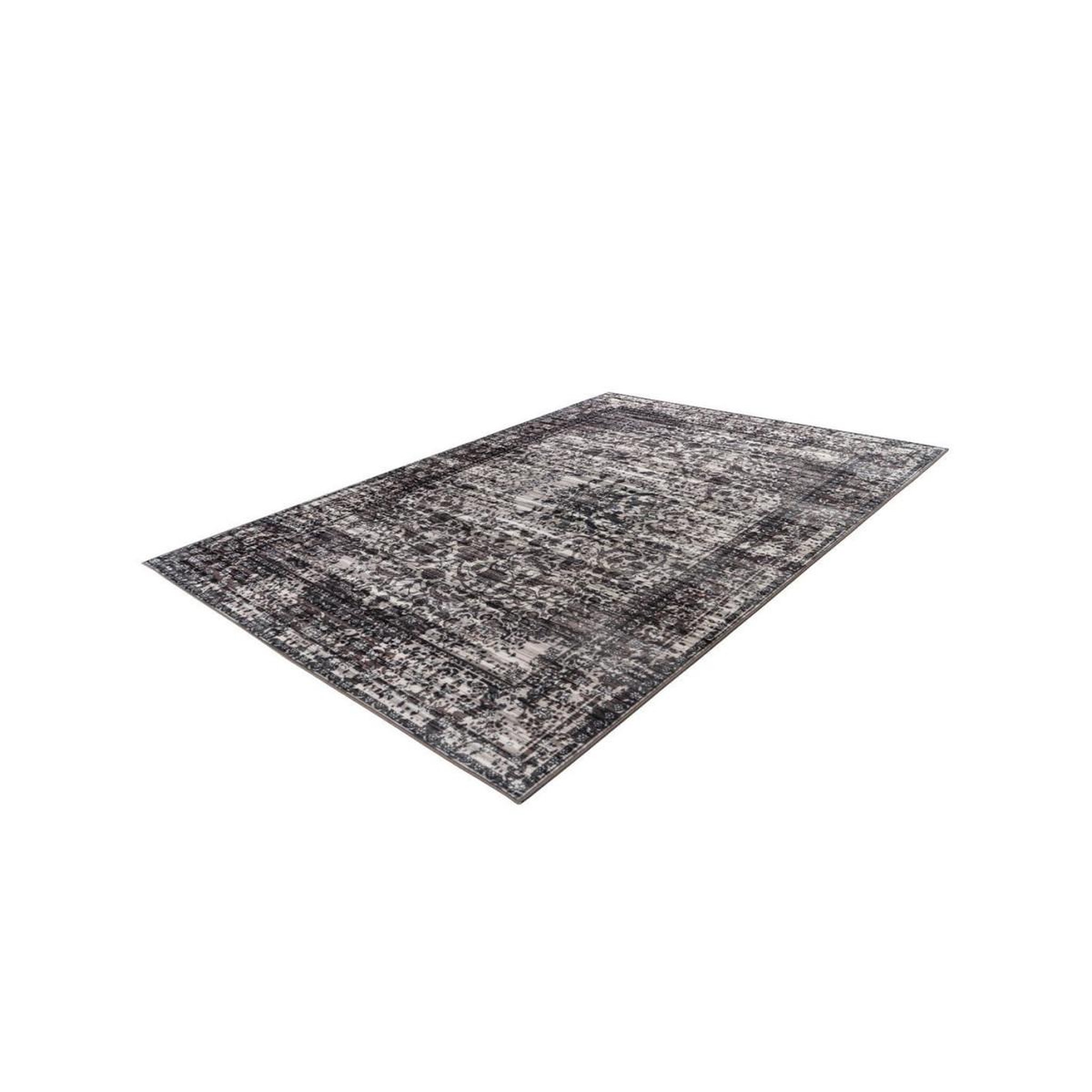 Voir la diapositive 2 : Paris Prix Tapis tissé imprimé à poils plats  saphira  gris