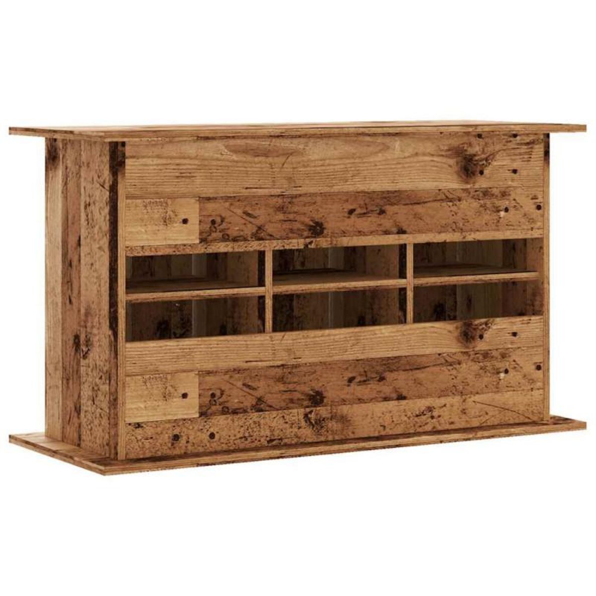 VIDAXL Support pour aquarium vieux bois 101x41x58 cm bois d ingénierie