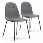 VS VENTA-STOCK Pack 2 chaises Salle à Manger Brenda tapissées Gris, 44 cm x 54 cm x 85 cm