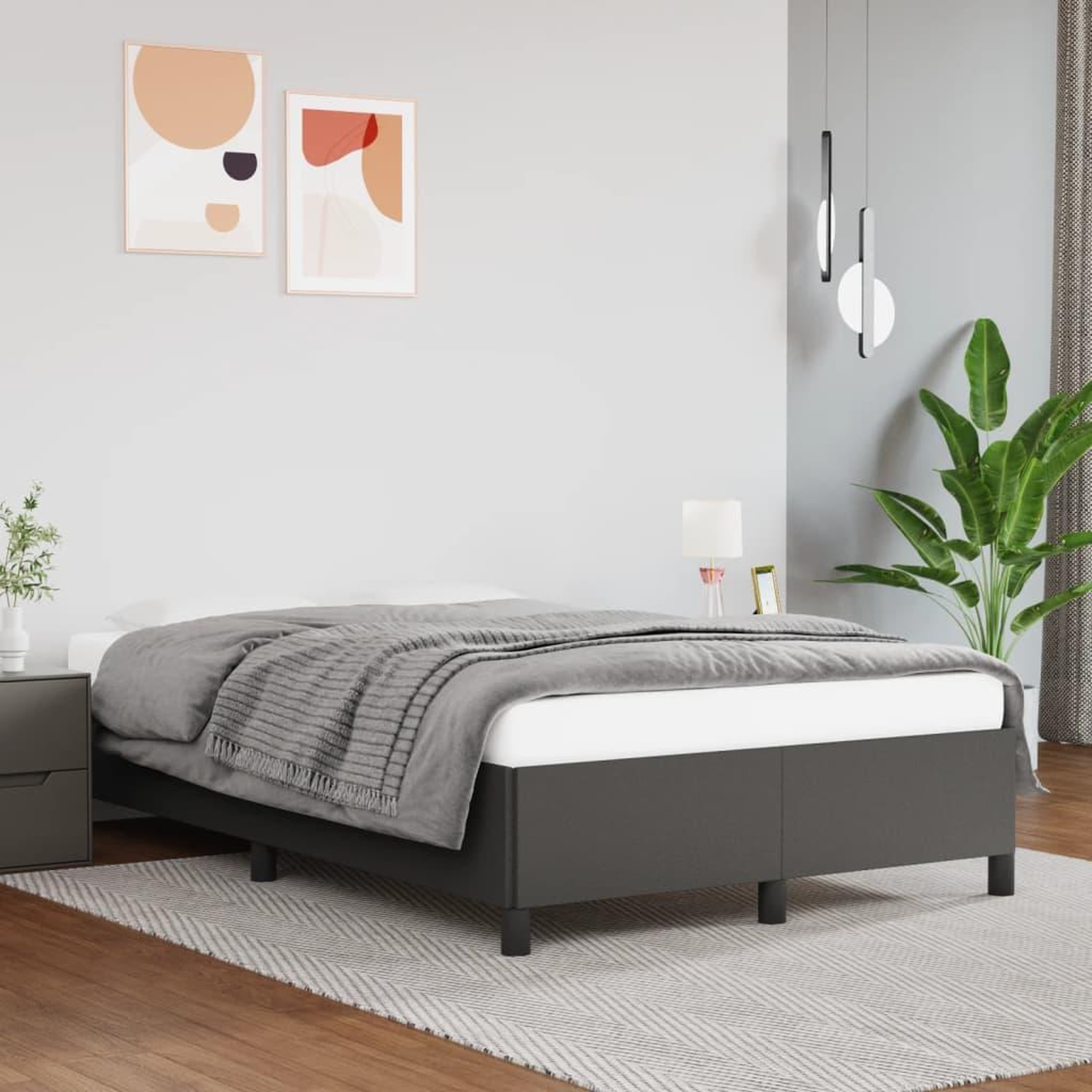VIDAXL Cadre de lit sans matelas gris 120x190 cm similicuir