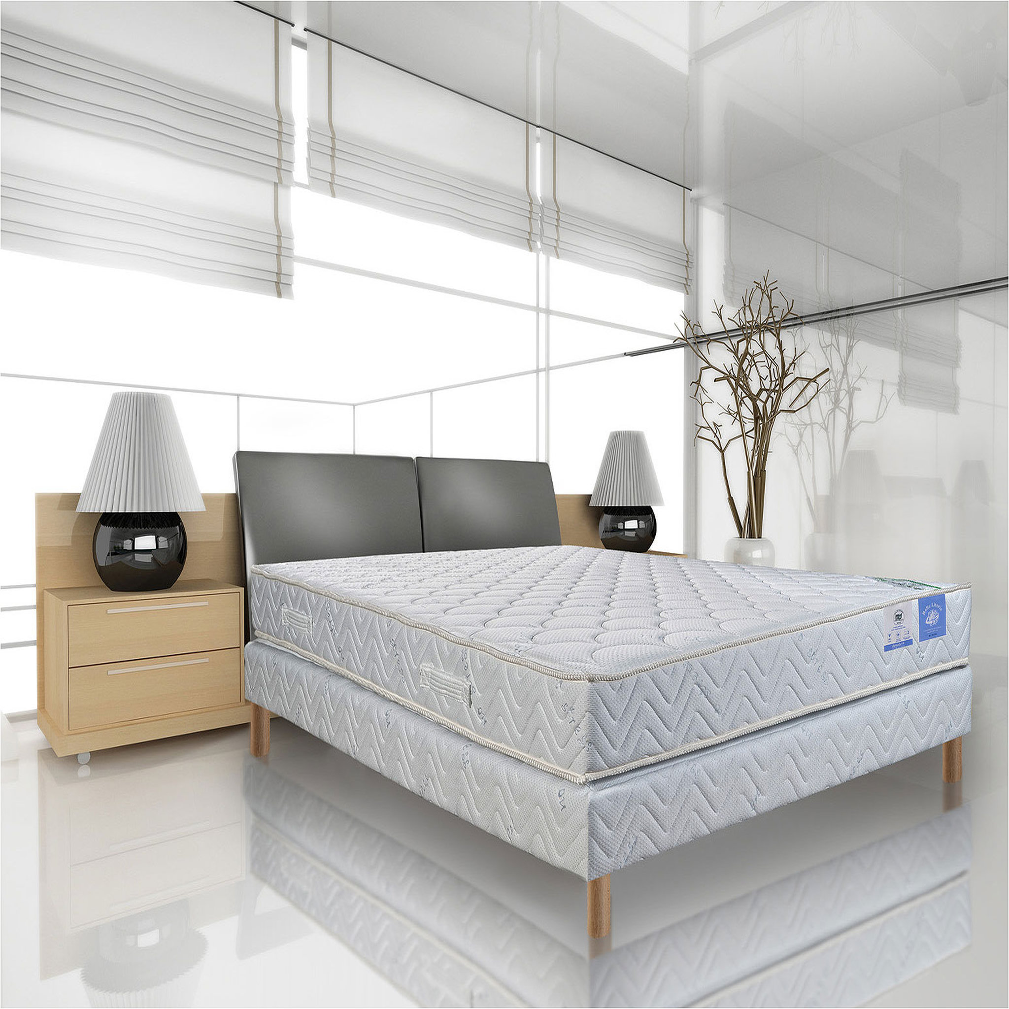 Voir la diapositive 2 : BELLE LITERIE BENOIST Matelas ressorts ensachés 140x190 cm FIDJI 