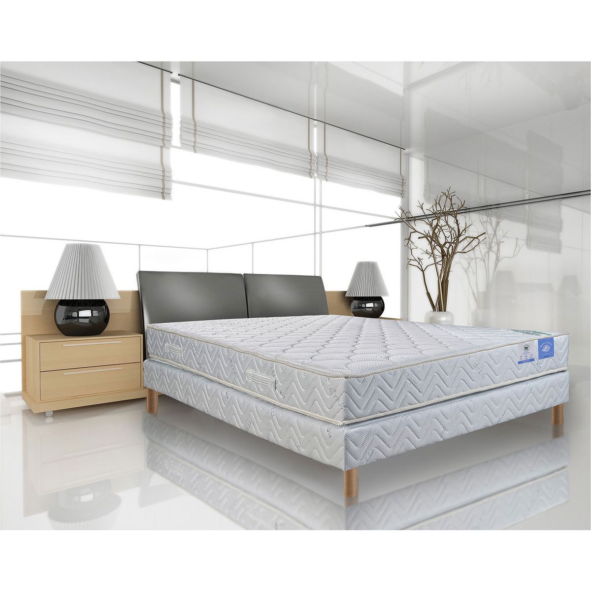 BELLE LITERIE BENOIST Matelas ressorts ensachés 140x190 cm FIDJI 