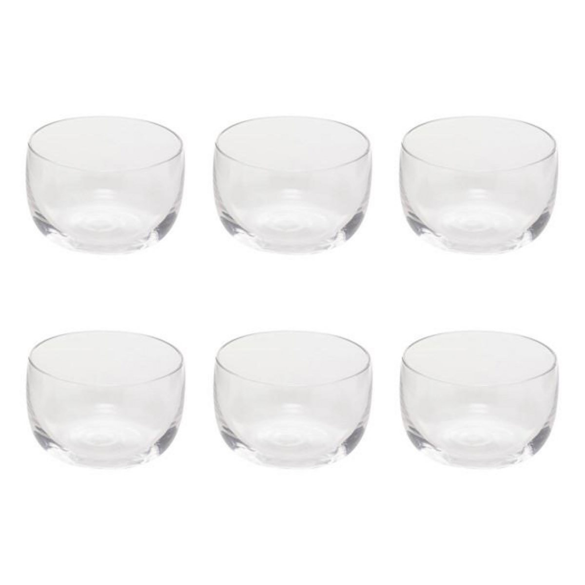 SECRET DE GOURMET Lot de 6 Coupelles en Verre  Arha  30cl Transparent