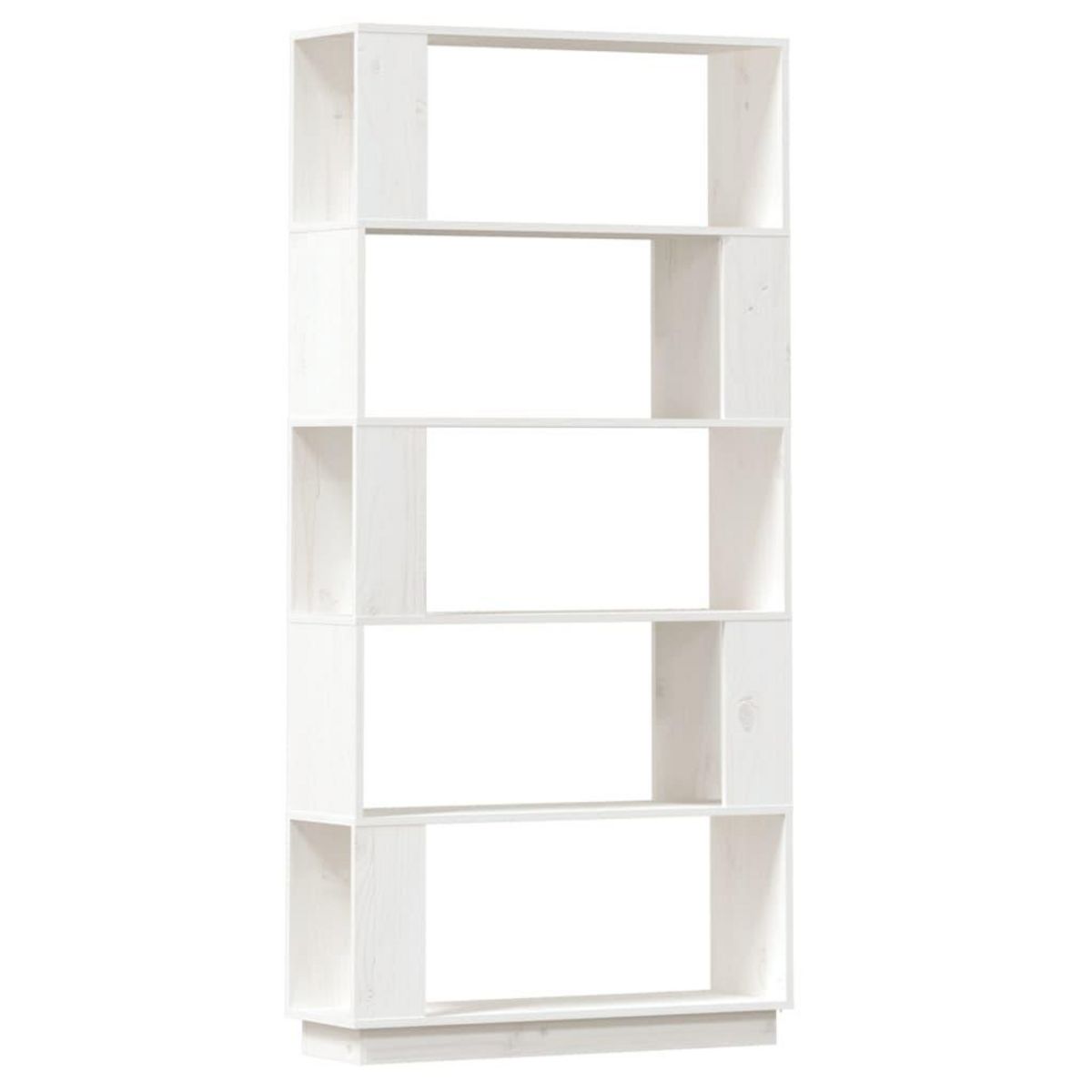 VIDAXL Bibliotheque/Separateur de piece Blanc 80x25x163,5cm Pin massif