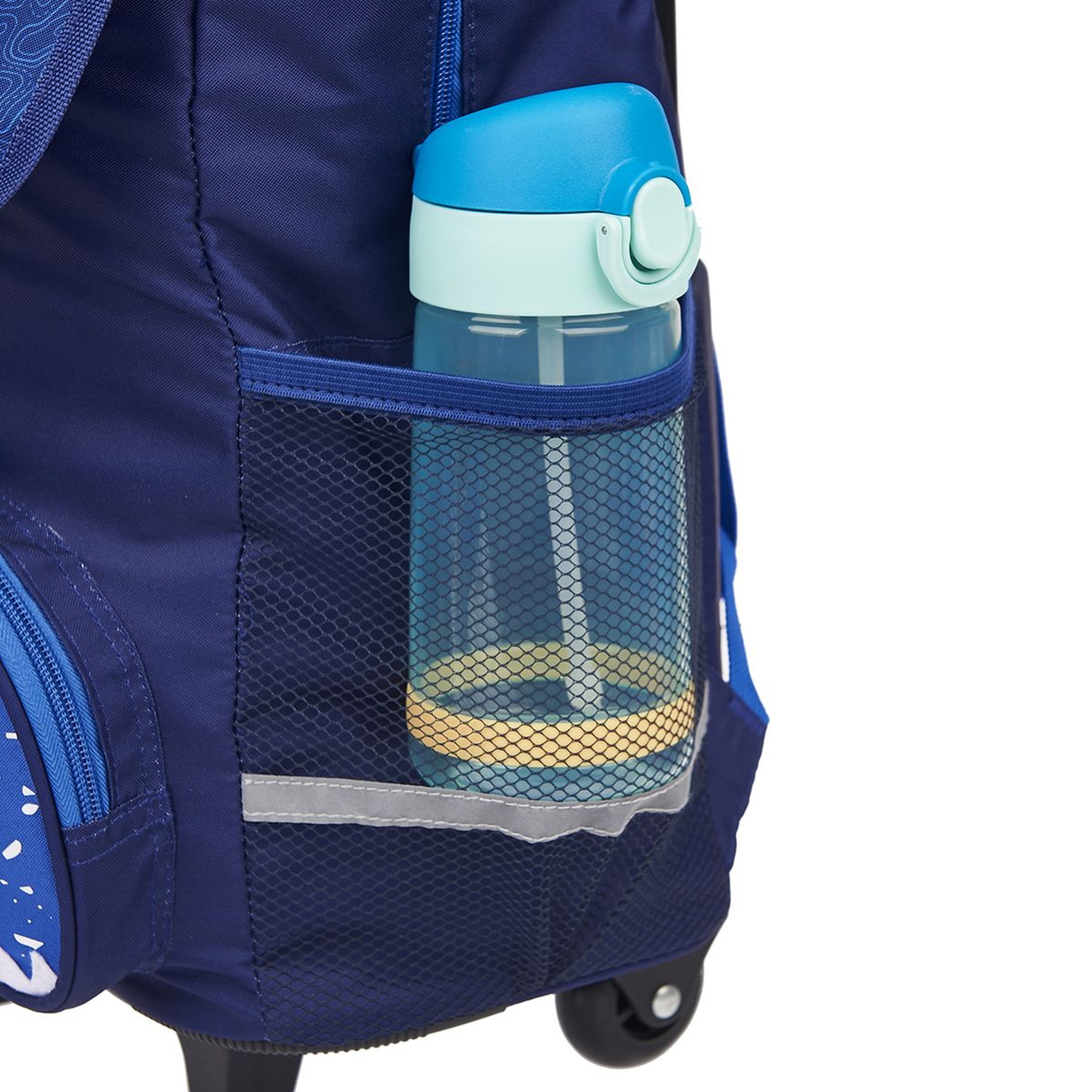 Voir la diapositive 9 : AUCHAN Sac à dos à roulettes bleu Urban Shark