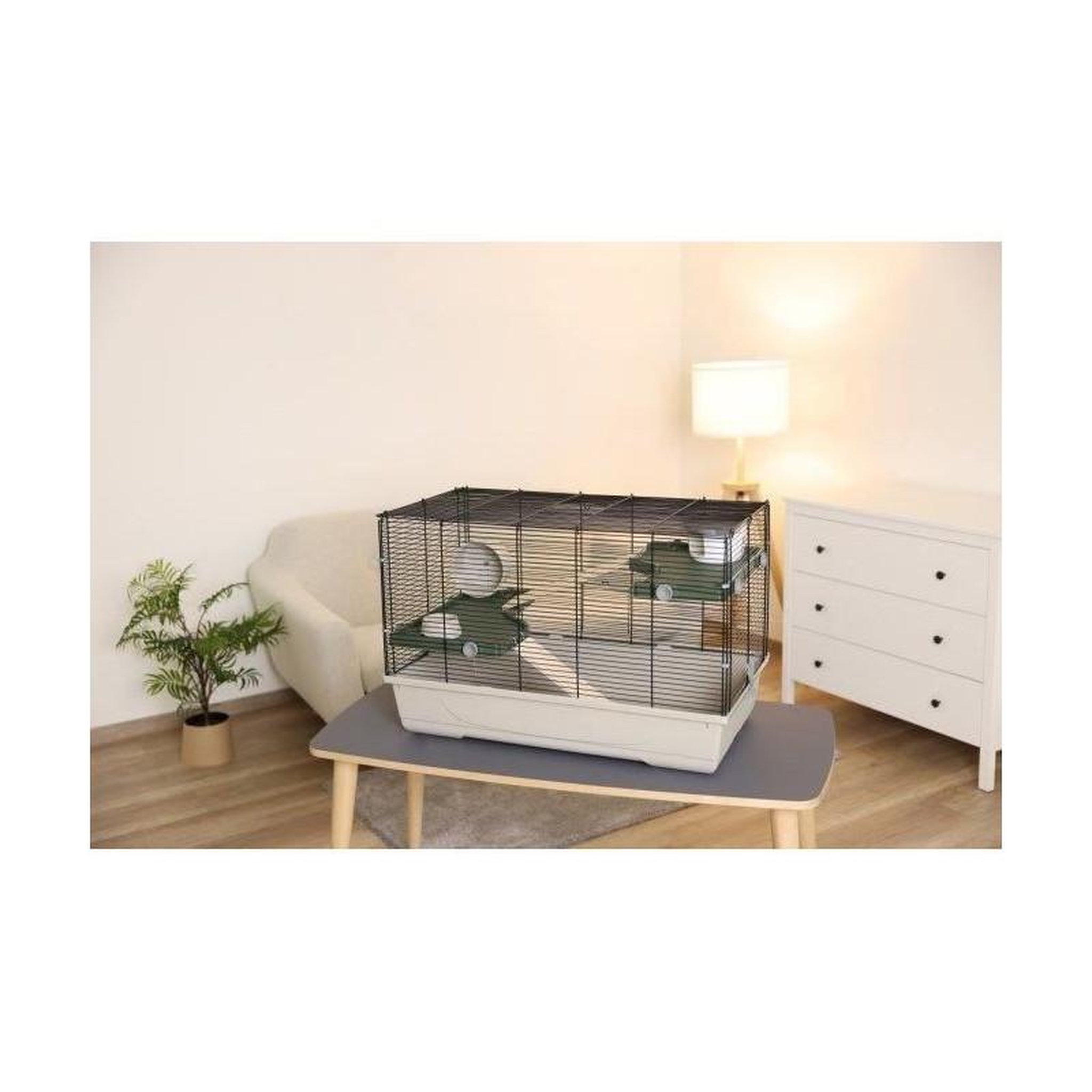 Voir la diapositive 6 : KERBL Cage pour petits animaux - KERBL - FLAT NATURE - 80 x 45 x 53 cm - 3 étages