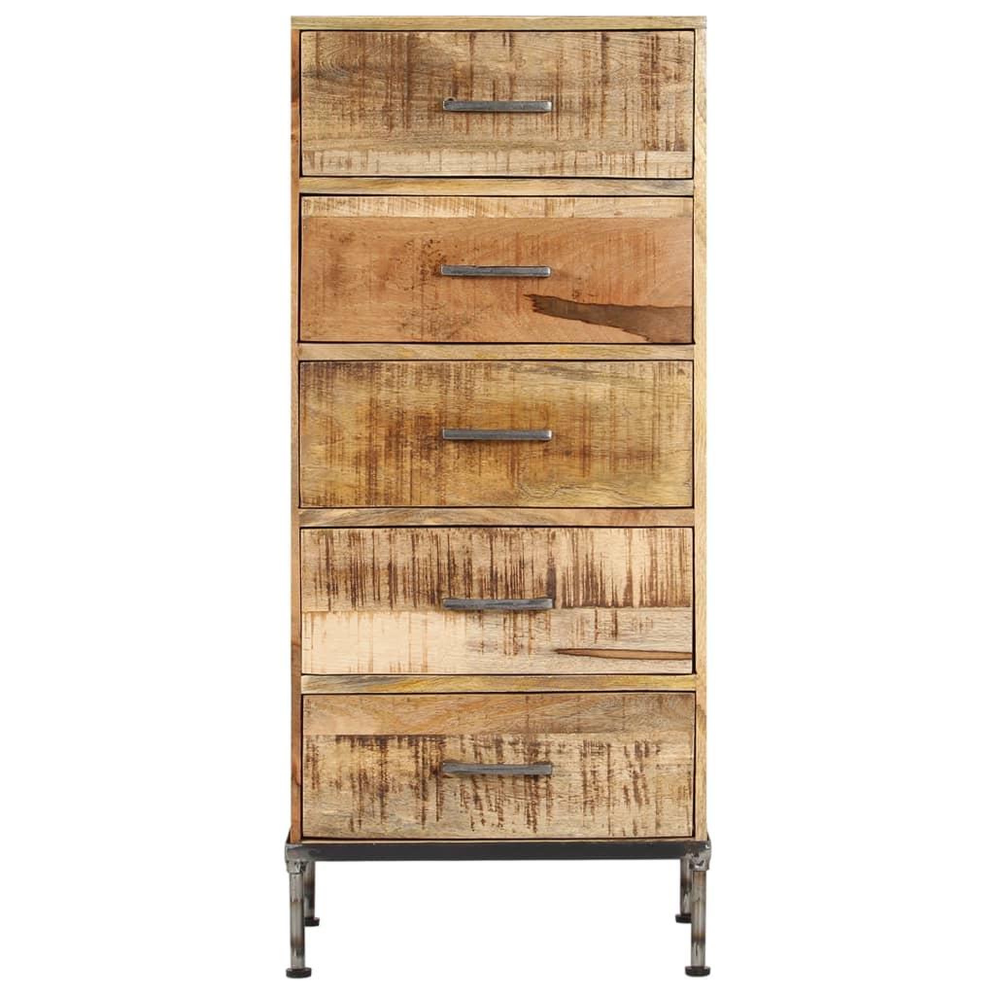 Voir la diapositive 2 : VIDAXL Coffre a tiroirs 45x35x106 cm bois de manguier massif