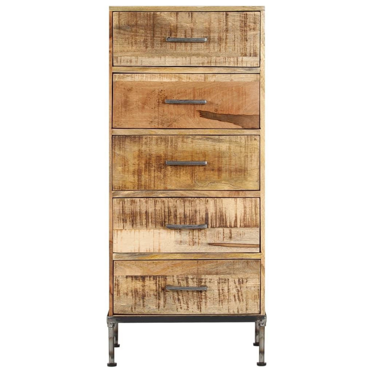 VIDAXL Coffre a tiroirs 45x35x106 cm Bois de manguier massif