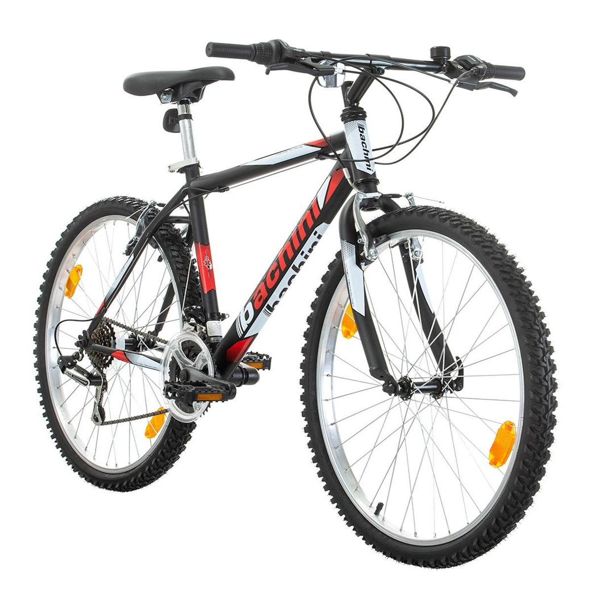 BACHINI Vélo VTT 26 pouces Homme 18 Vit. freins V-Brake + Transmission Shimano