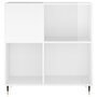 Voir la diapositive 4 : VIDAXL Armoire a disques blanc brillant 84,5x38x89cm bois d'ingenierie