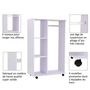 Voir la diapositive 4 : HOMCOM Armoire penderie armoire de rangement mobile panneaux de particules blanc