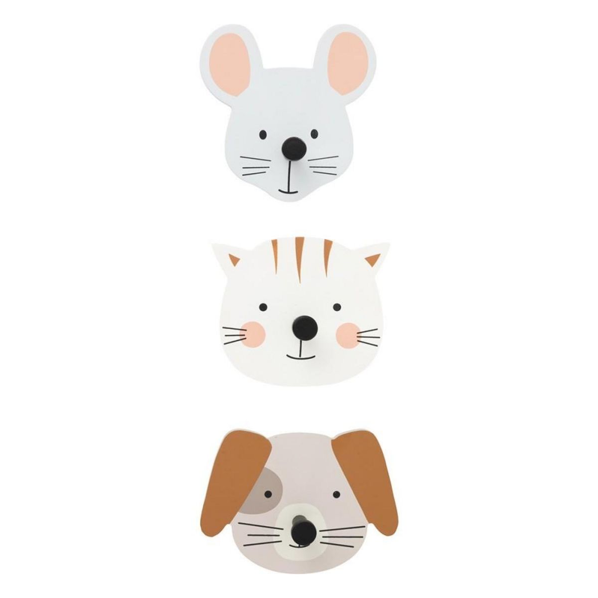 ATMOSPHERA Lot de 3 patères animaux
