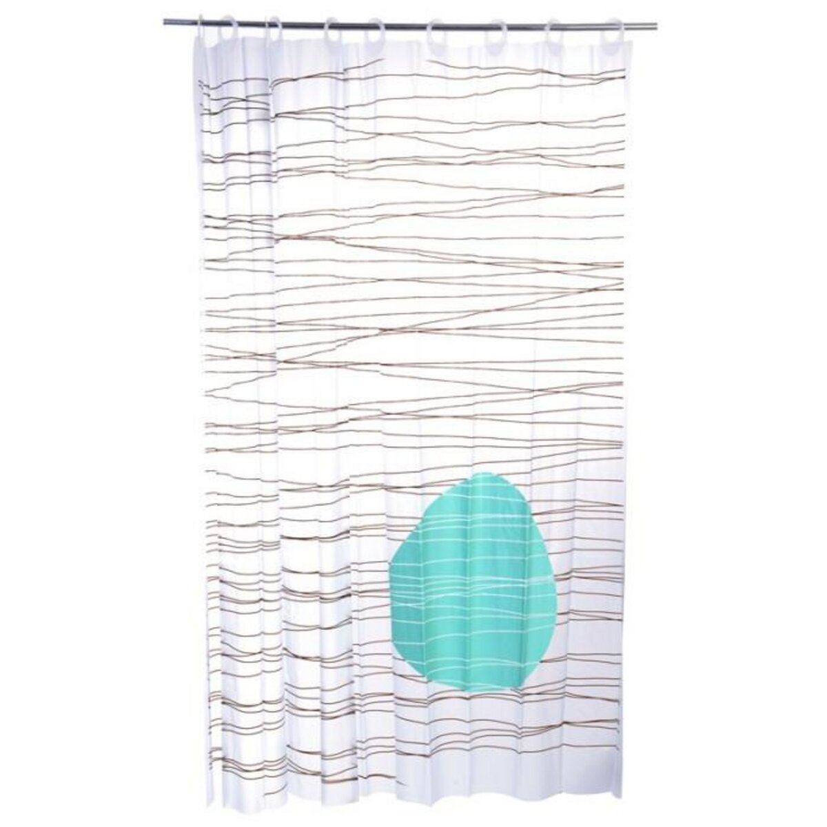 FIVE Rideau de Douche  Wenge Horizontal  180x200cm Marron