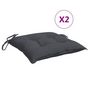 Voir la diapositive 2 : VIDAXL Coussins de chaise lot de 2 anthracite 50x50x7 cm tissu oxford